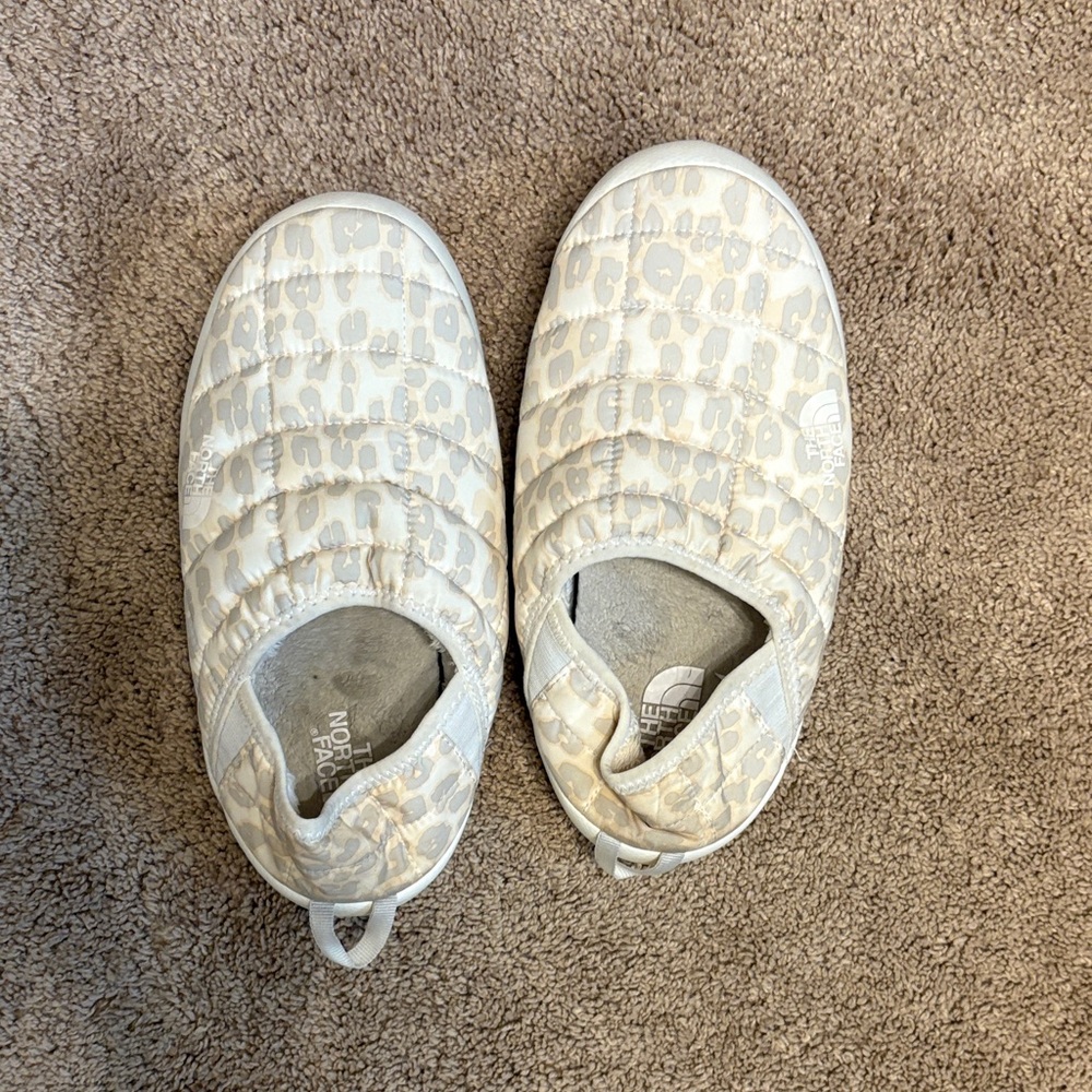The North Face Leopard Print Insulated Slippers